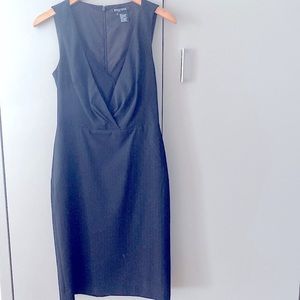 Etcetera black pinstripe dress with lace insert size 2